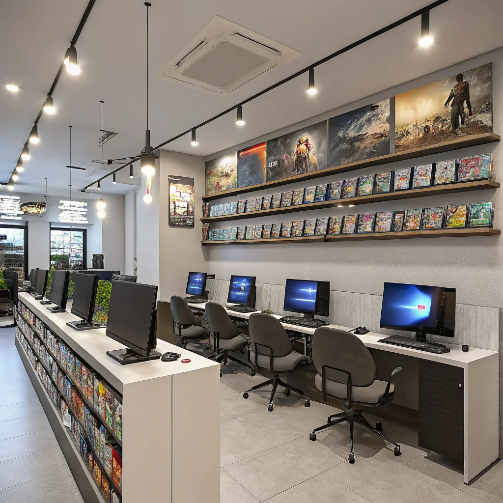 Nowoczesna strefa gier komputerowych i konsolowych
